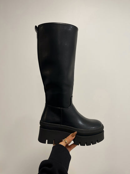 Bottes similicuir noir